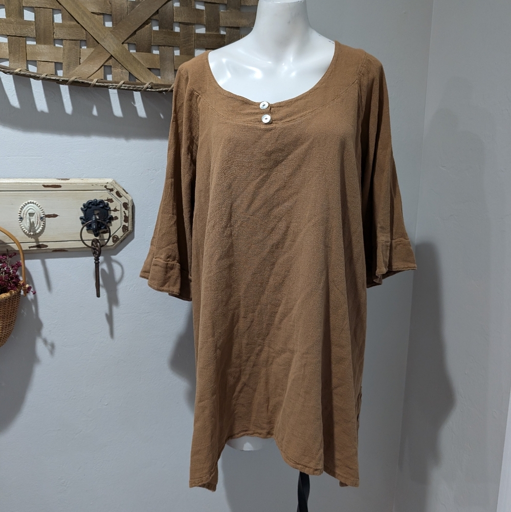 Oh my‎ gauze! brown tunic